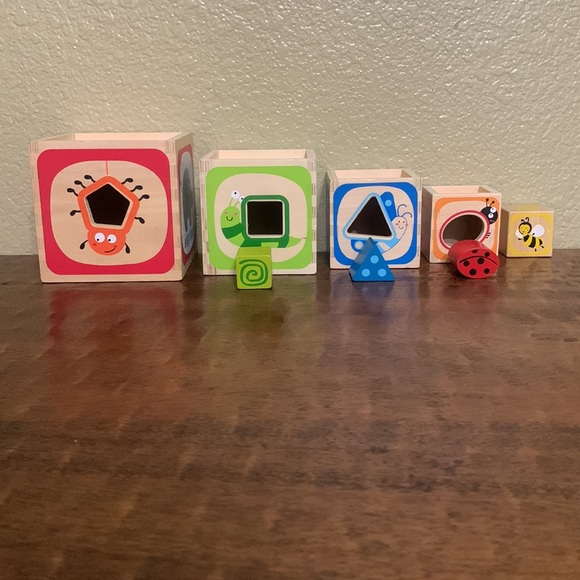 Hape 8pc Wooden Early Childhood Development Stacking Block Set - Picture 11 of 11